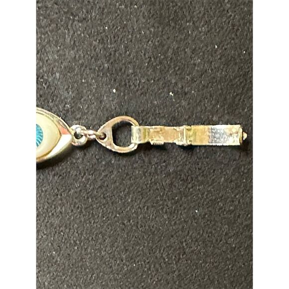 Halloween Evil Eye Beaded Bracelet Multicolor Glow in the Dark 7.5" - Picture 4 of 7